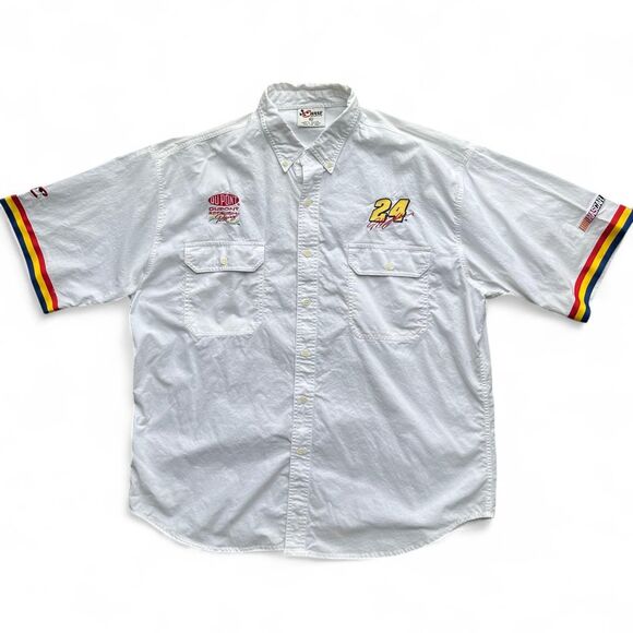 1996 Chase Authentic Men’s 3XL NASCAR Jeff Gordon Dupont Racing Button Shirt - Picture 1 of 8